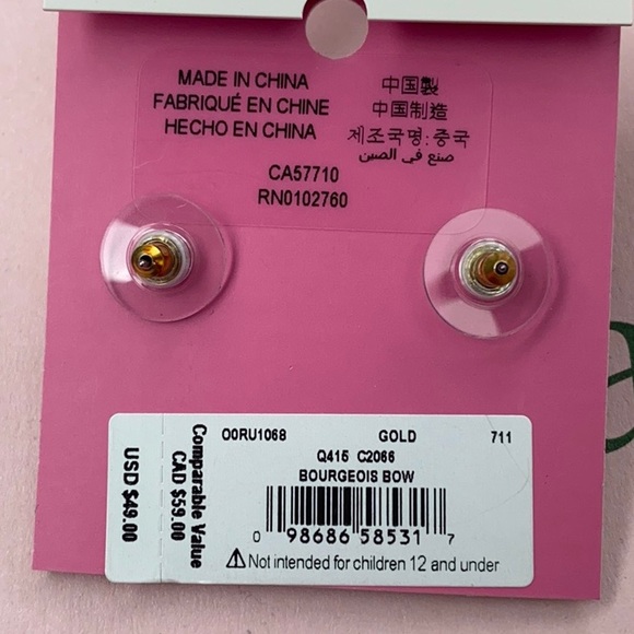 NWT ♠️✨ host pick✨Kate Spade BourgeoisBow Earrings - Picture 5 of 6